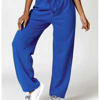 Blue Oversized Cotton Jogger Pants