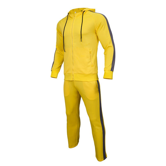 Yellow Hooded Sweat Tracksuit