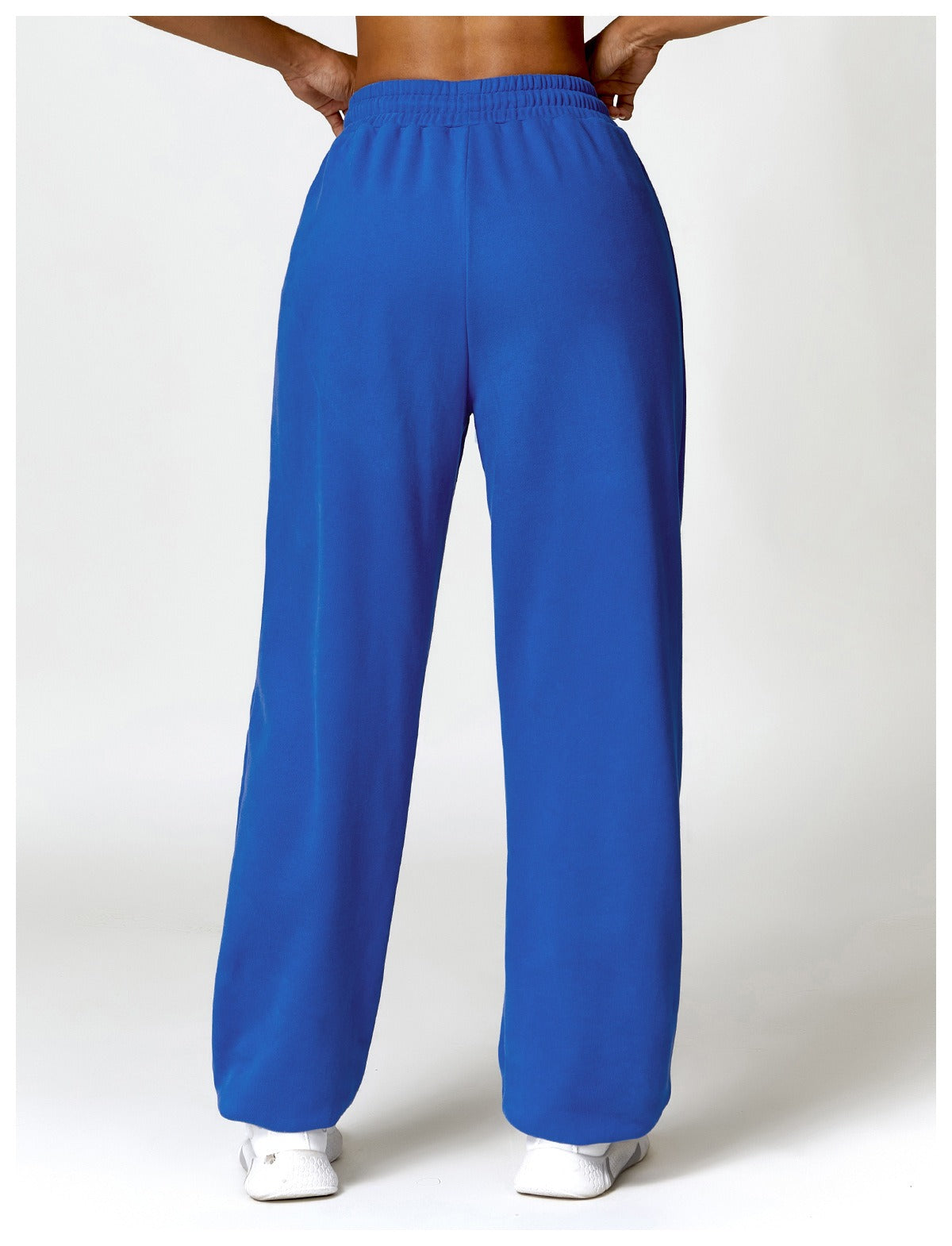 Blue Oversized Cotton Jogger Pants