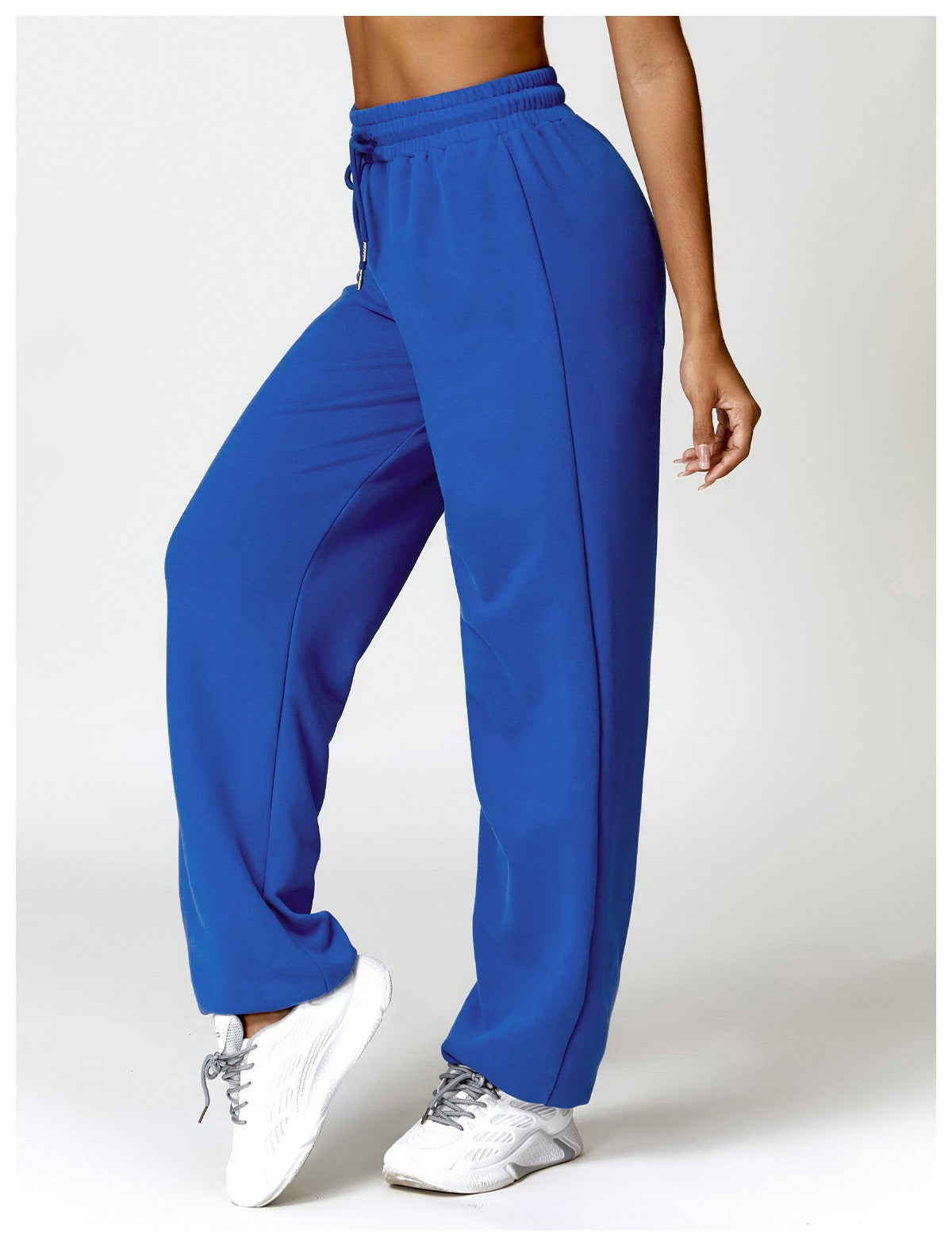 Blue Oversized Cotton Jogger Pants