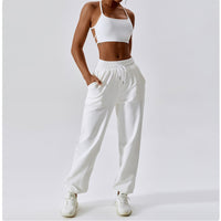 White Loose Gym Sweatpants