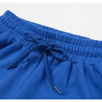 Blue Oversized Cotton Jogger Pants