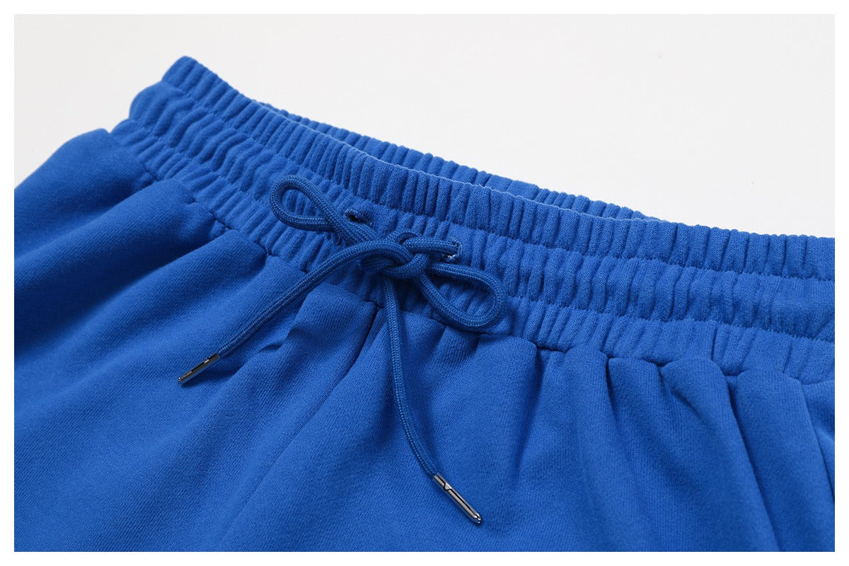 Blue Oversized Cotton Jogger Pants