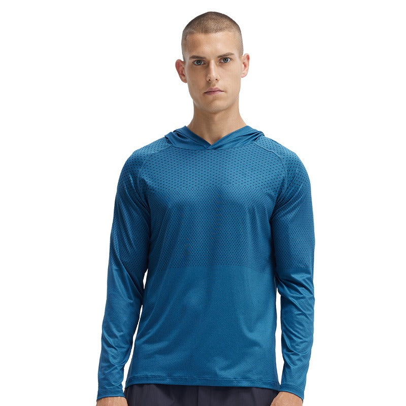 Blue Full Sleeve Men Sport Fitness Top