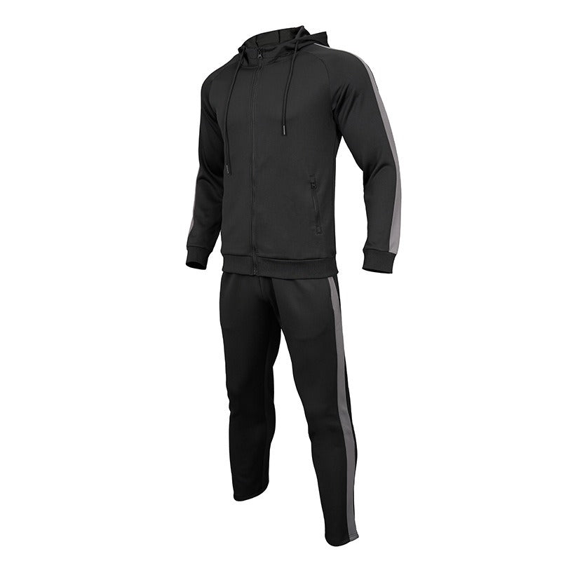 Black Hooded Sweat Tracksuit