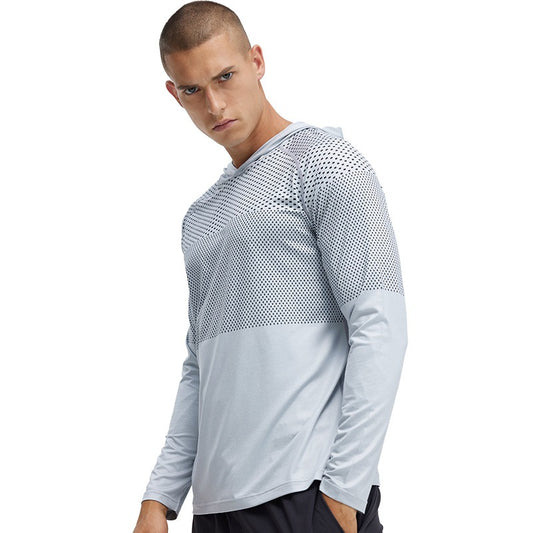 Grey Full Sleeve Men Sport Fitness Top