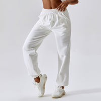 White Loose Gym Sweatpants